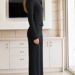 Floral Embroidered Lace Two-Piece Evening Pant Suit with Beaded Buttons