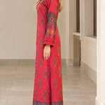 Bohemian Print Satin Maxi Kaftan Dress with Button Front