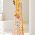 Floral Embroidered Moroccan Kaftan Maxi Dress with Belt