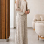 Women's Textured Mesh Panel Zip Jacket and Wide Leg Pants Two-Piece Set