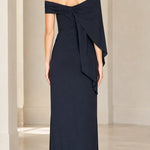 Asymmetric One-Shoulder Drape Maxi Formal Gown with Side Slit