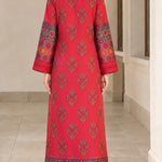 Bohemian Print Satin Maxi Kaftan Dress with Button Front