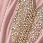 Elegant Embellished V-Neck Kaftan Maxi Dress with Beaded Trim