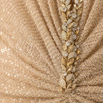 Glitter Sequin V-Neck Cape Sleeve Evening Maxi Dress