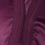 Women's Embroidered Satin Kaftan Top and Wide-Leg Pants Two-Piece Set