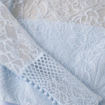 Elegant Mock Neck Long Sleeve Lace A-Line Formal Evening Gown