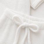 Women's Soft Knit Short Sleeve Top and Wide-Leg Pants Loungewear Set