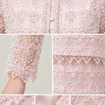 Elegant Beaded Two-Piece Maxi Skirt Suit with Long Sleeve Jacket