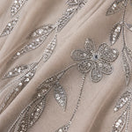 Elegant Sequin Embellished Long Sleeve Maxi Dress
