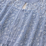 Elegant Sequin Embellished Mesh Overlay Maxi Dress