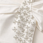Asymmetrical Off-Shoulder Rhinestone Embellished Column Maxi Gown