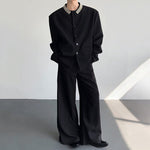 Inlaid Crystals Padded Shoulder Suit Jacket