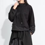 Fake Two-piece Stand-up Collar Casual Sweatshirt