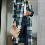 Zeagoo Button Down Plaid Classic Long Shirt Jacket