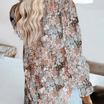 Zeagoo Zeagoo Women's Boho Tops Floral Print V Neck Short Sleeve Casual Loose Blouses Shirts