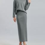 Zeagoo Women's Casual Loose Fashion Long Skirt Two-piece Set