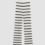 Zeagoo Crochet Striped Vest Top Striped Knit Pants Set