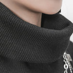 High-neck Pullover Mid-length Sweater
