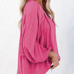 Zeagoo Split V Neck Long Sleeve Dolman Blouse for Women Casual Business Work Office 2026 | Under $40