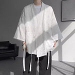 Zen-inspired Tie-up Three-quarter Sleeve Shirt