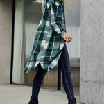 Zeagoo Button Down Plaid Classic Long Shirt Jacket