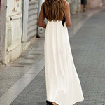 Clara - Two-tone backless maxi dress