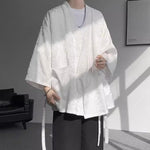 Zen-inspired Tie-up Three-quarter Sleeve Shirt