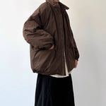 Japanese Retro Stand-collar Loose Cotton Coat