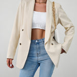 Zeagoo Casual Blazers Double Breasted Long Sleeve Work Office Blazer Jacket
