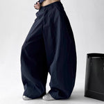 High-waisted Casual Wide-leg Pants