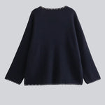 Zeagoo Casual Edge Contrast Sweater Pullover