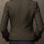 Dolores - Twill blazer with contrasting piping