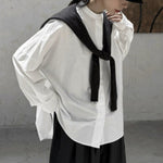Womenâ€˜s Stand-up Collar Long-sleeved Loose Casual Base Shirt