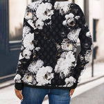 Zeagoo Casual Floral Print Long Sleeve Pullover Sweatshirt