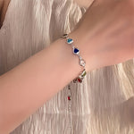 Bérénice™ | Gold Bracelet with Multicolored Hearts