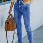 Zeagoo Ankle-length Skinny Jeans with Pockets