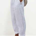 Zeagoo Casual Baggy Elastic Waist Trouser Wide Leg Pant With Pocket