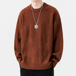 Japanese Lazy Loose Crew Neck Sweater