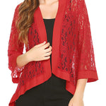 Zeagoo Women's 3/4 Sleeve Sheer Cardigan