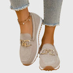 Camilla | Sporty slip-on shoes with gold detail
