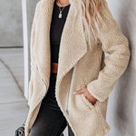 Zeagoo Casual Fleece Fuzzy Coats Faux Shearling Shaggy Jacket