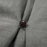 Loose Diagonal Placket Cotton-linen Jacket
