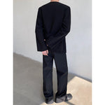 Heavy Embroidery Print Shoulder Pad Suit Jacket
