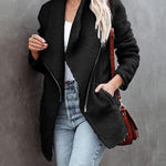 Zeagoo Casual Fleece Fuzzy Coats Faux Shearling Shaggy Jacket