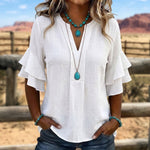 Helene | Ruffled Sleeve Blouse