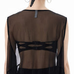 Sleeveless Mesh Sheer Loose Flowy Dress