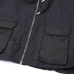 Loose-fitting Hooded Pocket Cargo Short Jacket