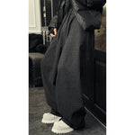 Wool Plaid Loose-fitting Wide-leg Trousers