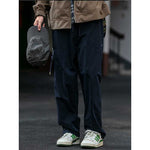 Retro Loose Straight Drawstring Pants