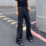 American Retro 3D Deconstructed Flared Trousers
